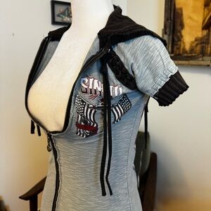 Sinful Gray and Black Hoodie